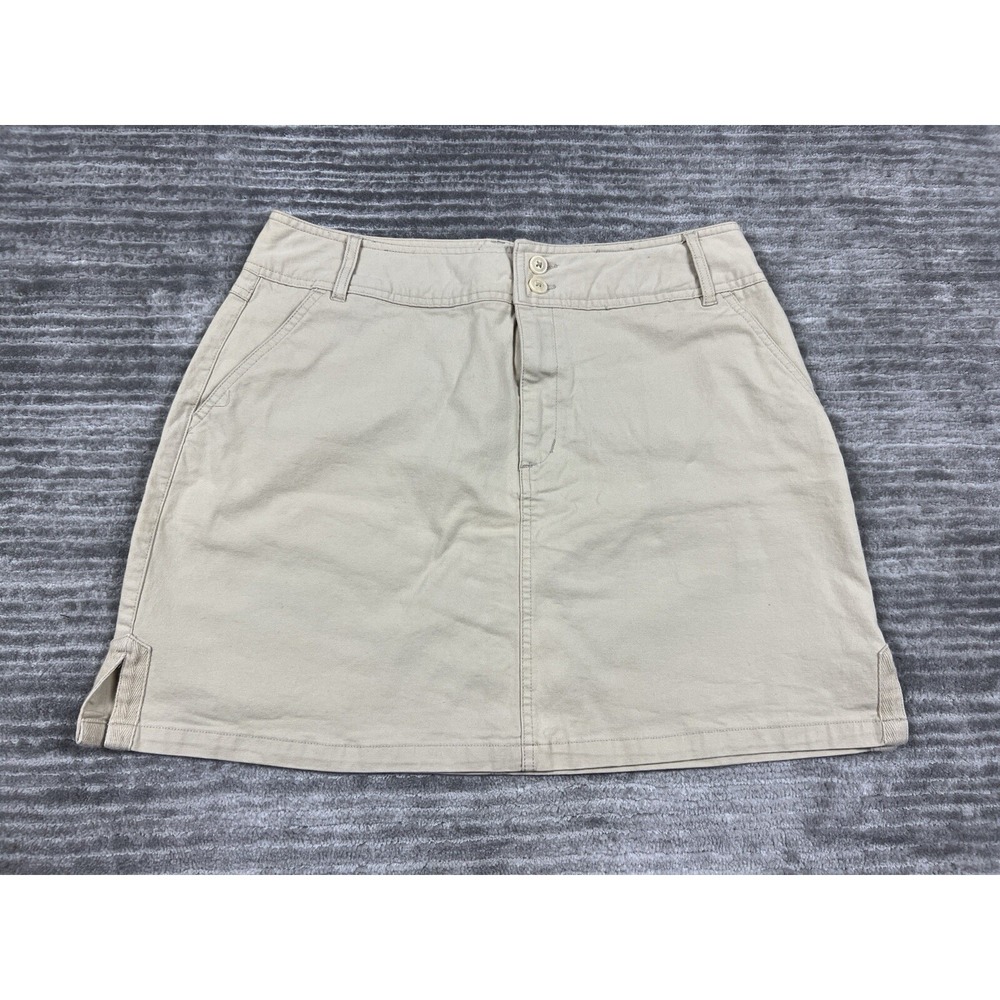Fashion Bug Skirt Womens 12 Beige Cotton Blend Short Casual
